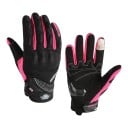 Damen atmungsaktive Vollfinger-Motorradhandschuhe mit Touch-Funktion, Netzrücken und verstärkter Handfläche für das Motorradfahren 1