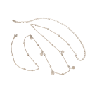 Damen Bauchkette um die Taille 70 + 25 cm Sexy Körperschmuck Festival Modeaccessoire Silberne Ausführung 2