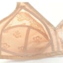 Damen BH mit leichter Polsterung für größere Brüste Cups mit Blumenmuster Verstellbare Träger Hakenverschluss Baumwolle mit Nylon 6