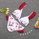 Damen-Bikini mit Blumenmuster und Rüschen 4