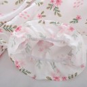 Damen Bluse mit Blumenmuster und freien Schultern Kurze Ärmel Raffung mit Gummi in der Taille Sommerliche elegante Bluse 4