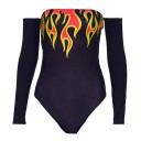 Damen-Body mit Flammenmotiv 1