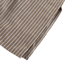 Damen braune gestreifte Bluse mit Kragen und langen Ärmeln Stylische Bluse mit Schleife im Rücken in der Taille Polyester-Baumwoll-Mischung 4