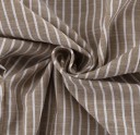 Damen braune gestreifte Bluse mit Kragen und langen Ärmeln Stylische Bluse mit Schleife im Rücken in der Taille Polyester-Baumwoll-Mischung 13