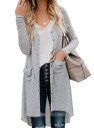 Damen-Cardigan mit Taschen und Knöpfen 4