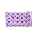 Damen Clutch 26 x 16 x 5 cm Plastisches geflochtenes Muster Handgelenkriemen Flaches rechteckiges Format Zum Halten in der Hand 3