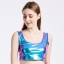 Damen-Crop-Top in Metallic-Optik B235 2