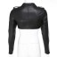 Damen-Crop-Top-Jacke aus Kunstleder 4