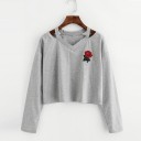 Damen-Crop-Top mit Blume J2851 3