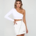 Damen Crop Top mit freiliegenden Schultern A351 5