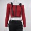 Damen Crop Top mit freiliegenden Schultern B76 7