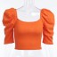 Damen-Crop-Top mit gerafften Schultern A1043 9