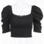 Damen-Crop-Top mit gerafften Schultern A1043 7