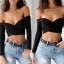 Damen-Crop-Top mit großem Ausschnitt A1217 1