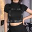 Damen Crop Top mit Gürtel 1