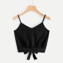 Damen-Crop-Top mit Schleife 3