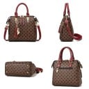 Damen Crossbody Tasche für die Hand und über die Schulter aus PU-Leder Geometrisches Muster Abnehmbarer Riemen Anhänger mit Quaste Maße 26 x 10