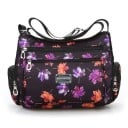Damen Crossbody Tasche mit Druck Mehrere Reißverschlusstaschen vorne und an den Seiten Oxford-Stoff und Polyester 26 x 20 x 10 cm 12