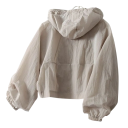 Damen dünne Jacke mit Kapuze Schnelltrocknende Windjacke Wasserabweisende Jacke für die Stadt UV-Schutz Leichte Frühlingsjacke mit Reißverschlusstaschen 2