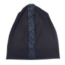Damen dünne Mütze mit vertikalem Streifen aus glitzernden Steinen Feines und angenehmes Material aus Baumwolle und Polyester Universelle 2