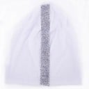 Damen dünne Mütze mit vertikalem Streifen aus glitzernden Steinen Feines und angenehmes Material aus Baumwolle und Polyester Universelle 1