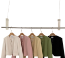 Damen-Einfarbiges Sakko mit Taschen und V-Ausschnitt Elegantes universelles Sakko mit Knöpfen aus Polyester-Mikrofaser und Acetat in verschiedenen Farben 2