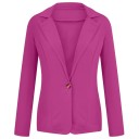 Damen elegantes Sakko mit Kragen Einfarbiges Blazersakko mit Knöpfen aus Polyester Stilvolle Jacke in verschiedenen Farben für den Alltag 2