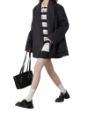 Damen Elegantes Sakko mit Kragen Einfarbiges Sakko aus Polyester und Wolle Stilvolle Jacke in verschiedenen Farben für Büro, gesellschaftliche Anlässe und Freizeit 2