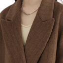 Damen Elegantes Sakko mit Kragen Einfarbiges Sakko aus Polyester und Wolle Stilvolle Jacke in verschiedenen Farben für Büro, gesellschaftliche Anlässe und Freizeit 4
