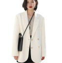 Damen elegantes Sakko mit Kragen und Knöpfen Einfarbiges Blazersakko aus Polyester, Spandex und Rayon Stilvolle Jacke in verschiedenen Farben 9