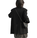 Damen elegantes Sakko mit Kragen und Knöpfen Einfarbiges Blazersakko aus Polyester, Spandex und Rayon Stilvolle Jacke in verschiedenen Farben 2