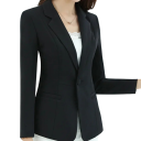 Damen elegantes Sakko mit Kragen und Knopfverschluss Einfarbiges Sakko aus Polyester und Baumwolle Stilvolle Jacke in verschiedenen Farben für Arbeit und Freizeit 4