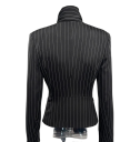Damen elegantes Sakko mit Kragen und Streifen Einfarbiges Sakko aus Polyester Stilvolle Jacke in verschiedenen Farben mit feinem Muster für Arbeit und gesellschaftliche Anlässe 5