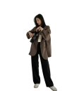 Damen elegantes Sakko mit Kragen und Taschen Einfarbiges Sakko mit Knöpfen aus Polyester Stilvolle Jacke in verschiedenen Farben für Arbeit und Freizeit 5