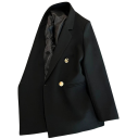Damen elegantes Sakko mit Revers und Taschen Einfarbiges Sakko aus Polyester Stilvolle Jacke in verschiedenen Farben für Büro, gesellschaftliche Anlässe und Freizeit 4