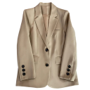 Damen elegantes Sakko mit Taschen und Knopfverschluss Einfarbiges Sakko aus Polyester Stilvolle Jacke in verschiedenen Farben für die Arbeit und den Alltag 10