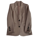 Damen elegantes Sakko mit Taschen und Knopfverschluss Einfarbiges Sakko aus Polyester Stilvolle Jacke in verschiedenen Farben für die Arbeit und den Alltag 12