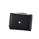 Damen Faltgeldbörse 10–40,5 cm Herzdetail Druckknopf Tasche Synthetisches Leder und Polyvinyl Kompaktes Design 3