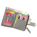 Damen Faltgeldbörse 9 x 12,5 x 2 cm Schnappverschluss Mit Reißverschluss Tasche Hochwertiges Kunstleder Praktische Ausführung 7