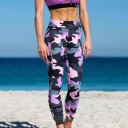 Damen-Fitness-Leggings mit Militärmuster J1091 5