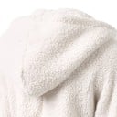 Damen flauschige Jacke mit Kapuze und Reißverschluss Wärmendes Baumwollmaterial Zwei Fronttaschen Bequeme Schicht für kalte Herbst 11