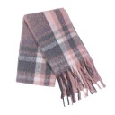 Damen gestreifte Schal 220 x 50 cm Weiche Kaschmir-Optik aus Polyester Elegantes, wärmendes Winteraccessoire Stilvoller Damenschal für jeden Tag 4