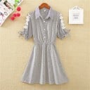 Damen Hemdblusenkleid mit Ausschnitten 1