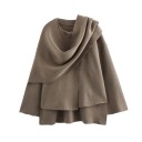 Damen Herbstjacke mit lockerer Passform Eleganter schichtbarer Kragen Stilvolle Stadtjacke Modische Oberbekleidung Lässige Kleidung für kalte Tage 4