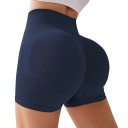Damen High Waist Sportshorts Push-Up Effekt Lifting Shorts für Yoga Fitness Laufen Elastische Nahtlose Gym Shorts 5
