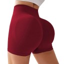 Damen High Waist Sportshorts Push-Up Effekt Lifting Shorts für Yoga Fitness Laufen Elastische Nahtlose Gym Shorts 9