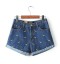 Damen-Jeansshorts mit Bananen 7