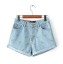 Damen-Jeansshorts mit Bananen 8