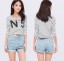 Damen-Jeansshorts mit Bananen 3