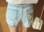 Damen-Jeansshorts mit Blumen 4